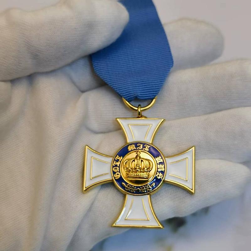 Replika Pruského korunního kříže Rytířský Hohenzollernský královský rod/Řád královského řádu, odznak