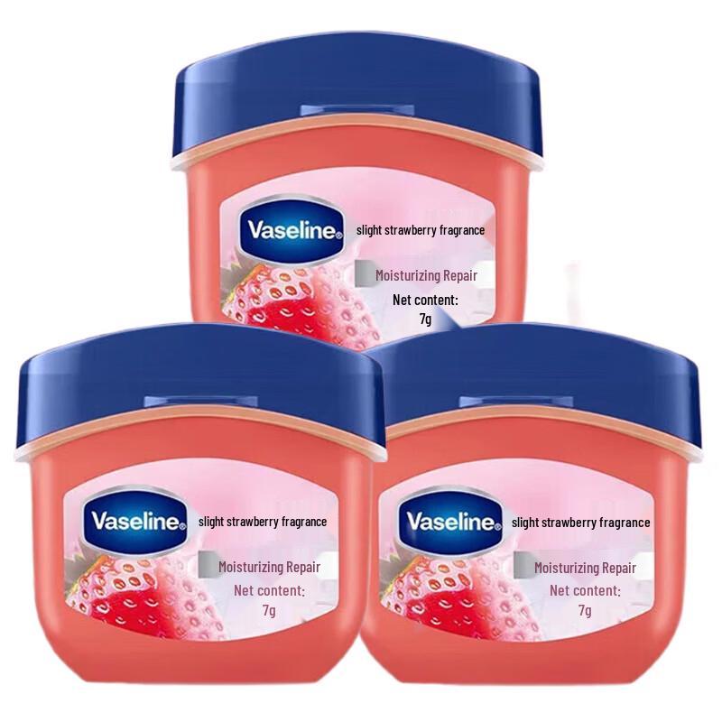 Vaseline Strawberry Scented Lip Balm (3-Pack)