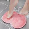 Silicone Foot Scrubber for Shower with Soft Bristles, Non Slip Pink Foot Cleaning Mat for Deep Cleansing