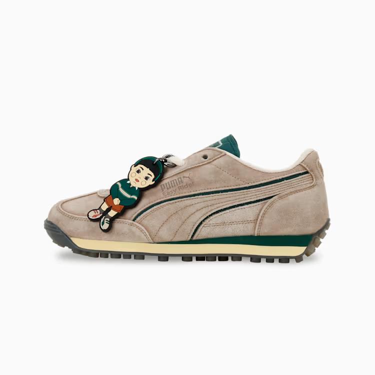 403643-01 Squid Game A Puma Easy Rider Alpine Snow Dark Myrtle Club Red (Men's)