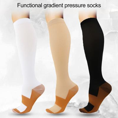 1 Pair Women Winter Sport Socks Compression Yoga Socks Knee Length Long-tube High Elasticity Wrapping Anti-slip Socks Comfort Warmth Stockings