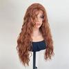 Reddish Brown Curly Synthetic Wigs for Women 28 Inch Long Hair Natural Hairline Heat Resistant Cosplay Lolita Wig Drag Queen