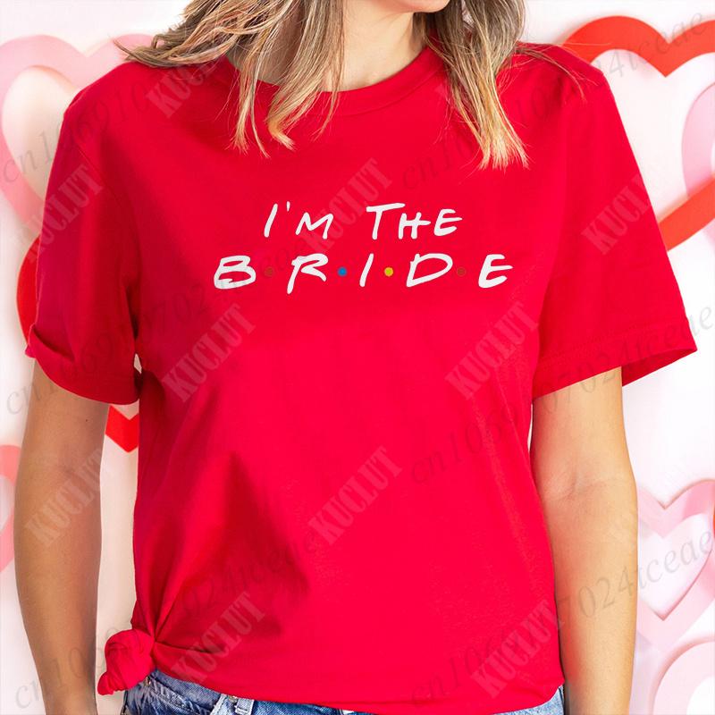 I The Birde  Groom Tshirt Bachelorette Farewell Party Tee Team Bride Shirt Bridal Shower Wedding Tops EVJF Bridesmaid Blouses