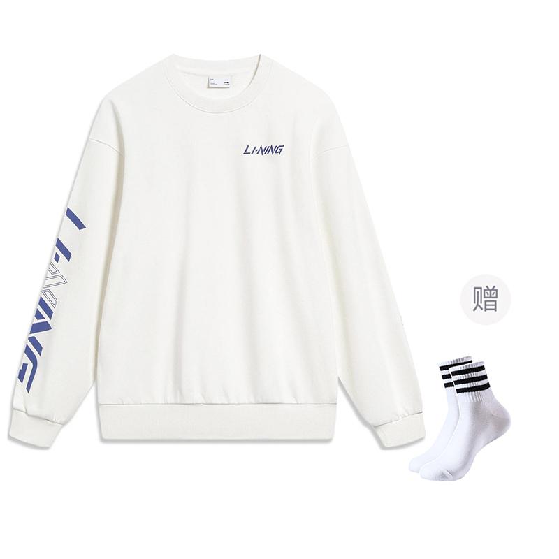 Li Ning Sports Lifestyle Collection Sports Fashion Collection Sweatshirt Unisex White AWDT607-7