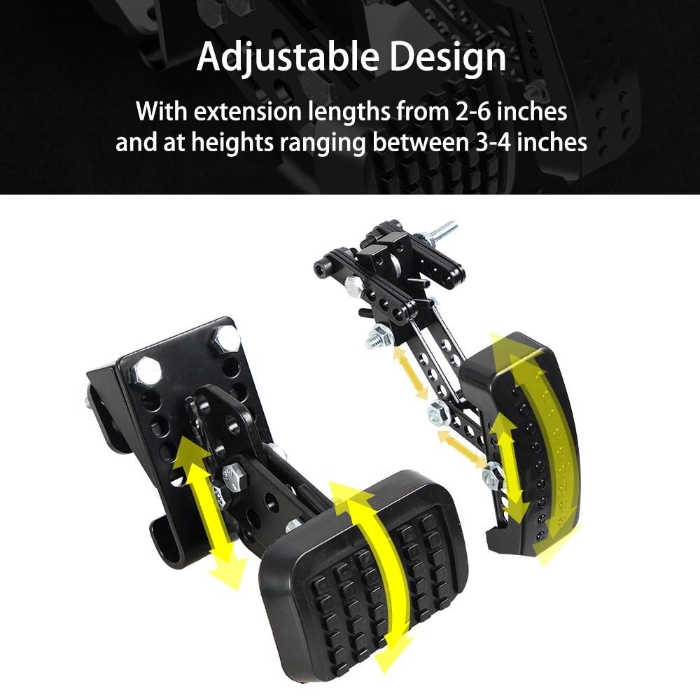 1 Pair Gas and Brake Pedal Extenders Adjustable Length & Angle for Short Drivers People, Kart, Ride On Toys, Driving Cars