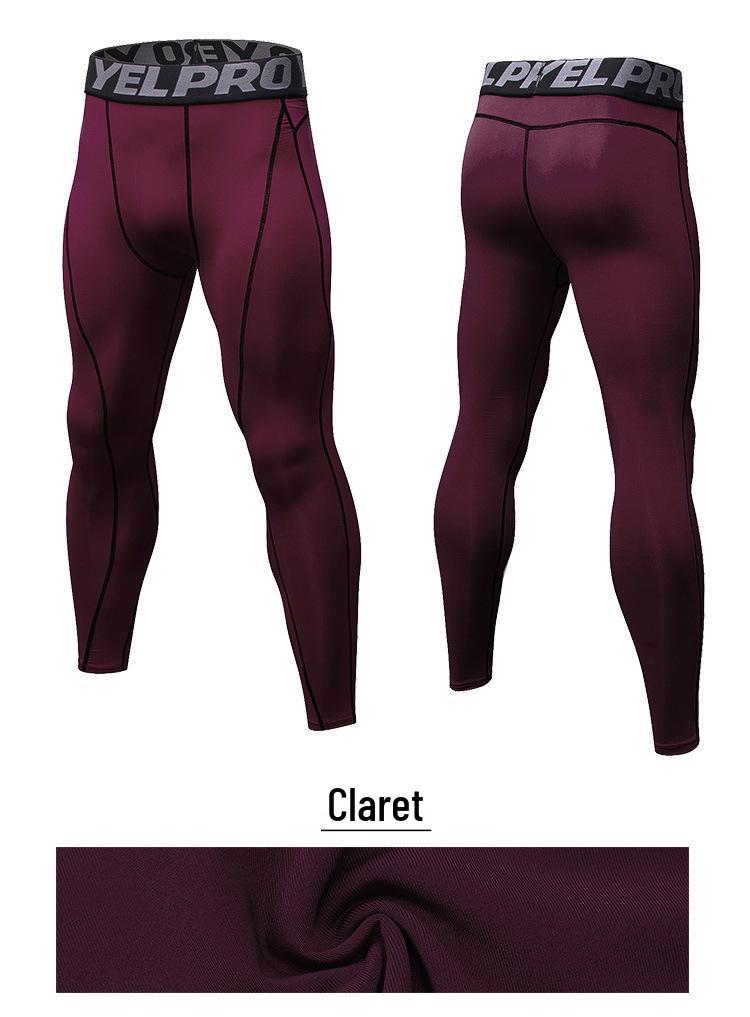 Men's Pro Sports Quick-Dry Running Pants - Sweat-Wicking, Breathable, Elastic Fitness Tights