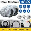 4 Pcs Car Tire Covers For RV Truck Camper Trailer Universal Vehicle Wheel Protector Car-Styling 30"-32" Tyre Storage Bag