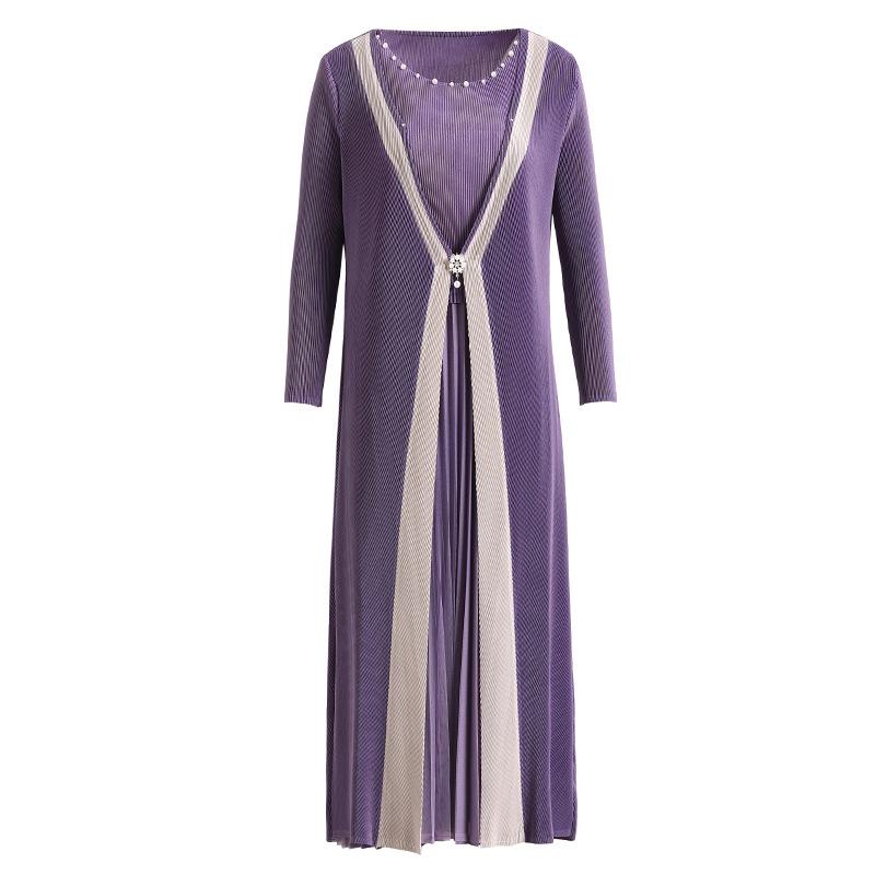 Plus Size Temperament High-end Dresses Women Spring Summer Loose Pleated A-Line Dress for Women