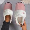 Couple Thick-soled Warm Non-slip Thickened Cotton Slippers For Home Use