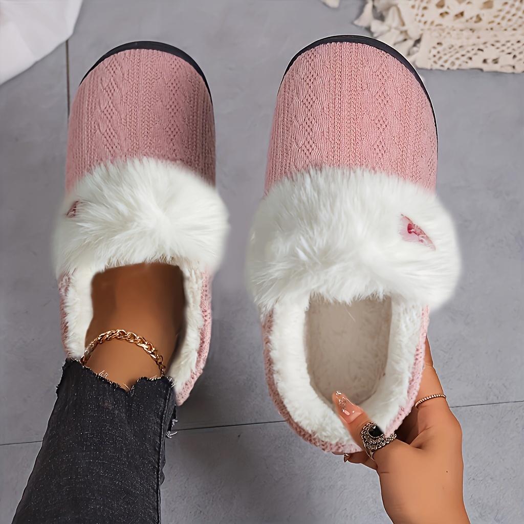 Couple Thick-soled Warm Non-slip Thickened Cotton Slippers For Home Use