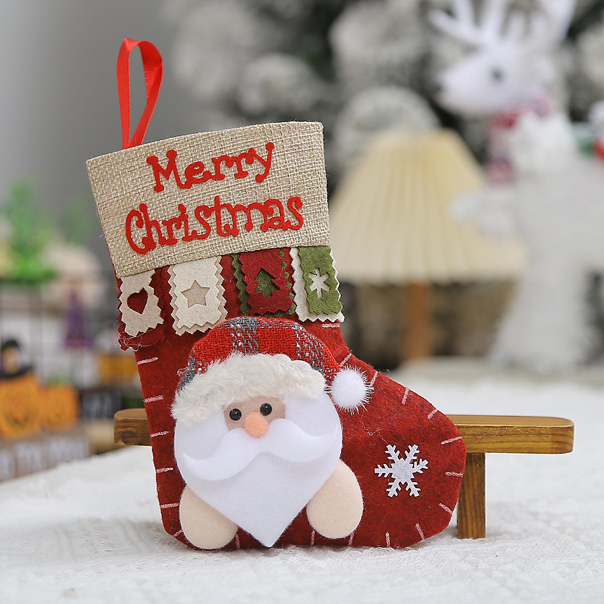 

3D Santa Claus & Snowman Ornaments Set - Stockings & Tree Decor