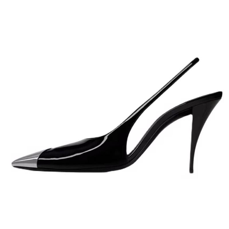 Fashion Eilyken 6CM 9CM Thin High Heels Women Pumps 2025 Spring Patent Leather Mules Shoes Sexy Party Prom Slip-On Sandals