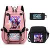 Demon Hunters Peripheral Printing Children's Fashion Backpack Cross-border Large Capacity Primary and Secondary School Student Leisure School Bag Set