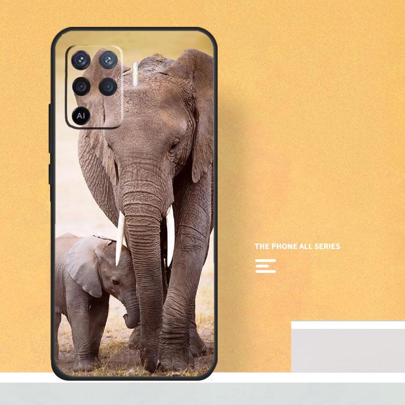 Elephant Baby Nature For OPPO A96 A76 A16 A54 A74 A94 A98 A78 A58 A5 A9 A52 A72 A53S A54S A15 A17 A57 A77 Case