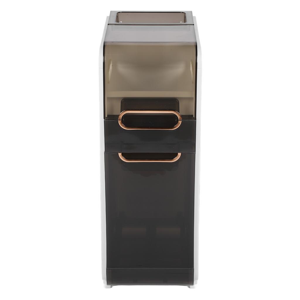Slim Bathroom Storage Cabinet Plastic Narrow Bathroom Storage Space Saving Floor Organizer Side Unit