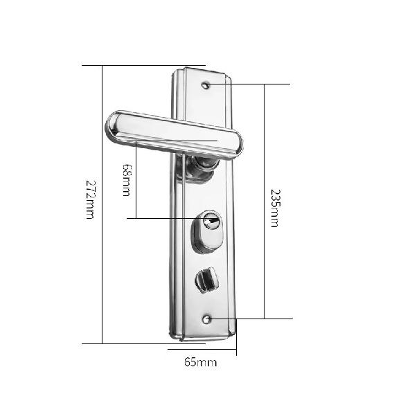 Stainless Steel Thickened Anti-theft Door Lock Universal Multifunctional Anti-theft Door Handle Lock Hardware Accessories