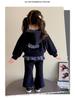 Autumn 2025 Girls' Fashionable Hooded Sweatshirt & Pants Set