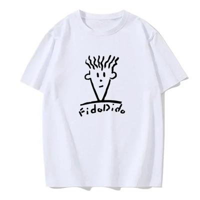 ZX Tričko Letní Ležérní Krátký Rukáv Luxusní Módní Tričko Harajuku Potisk Streetwearové Tričko Fido Dido Populární Nápoj Oblečení