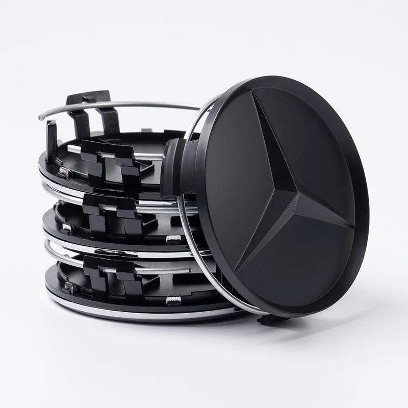 75MM Car Styling Wheel Center Covers Hub Caps Replacement Mercedes Benz W211 W203 W204 W210 W124 AMG W202 CLA W212 W220 W205