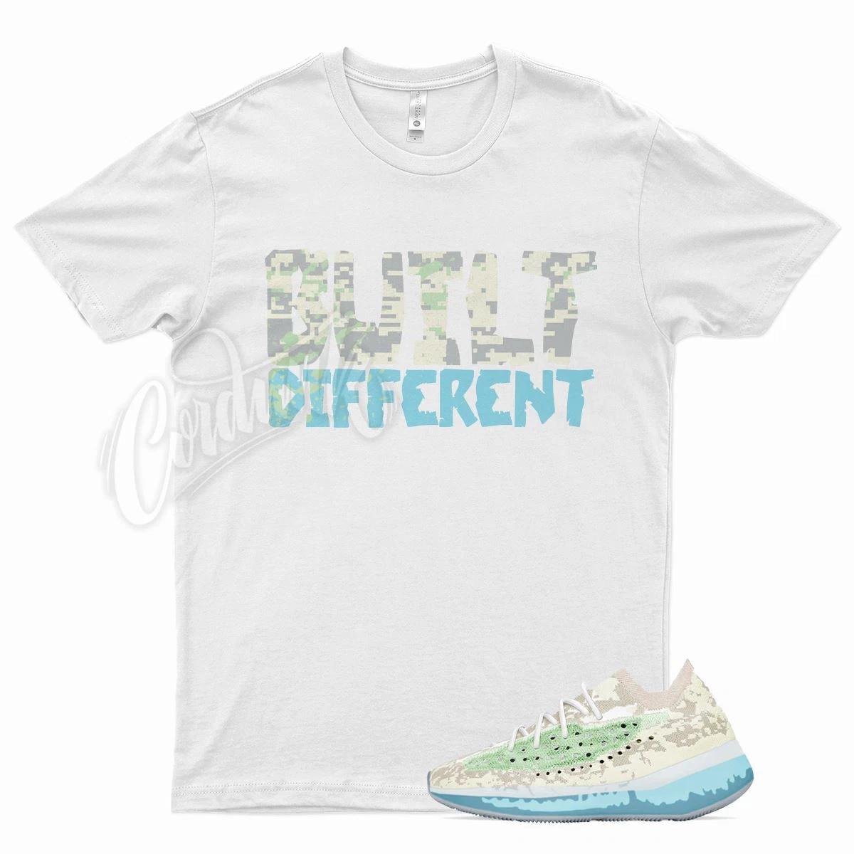 Белая футболка BUILT для YZ Boost 380 Alien Blue Glow Green Grey S