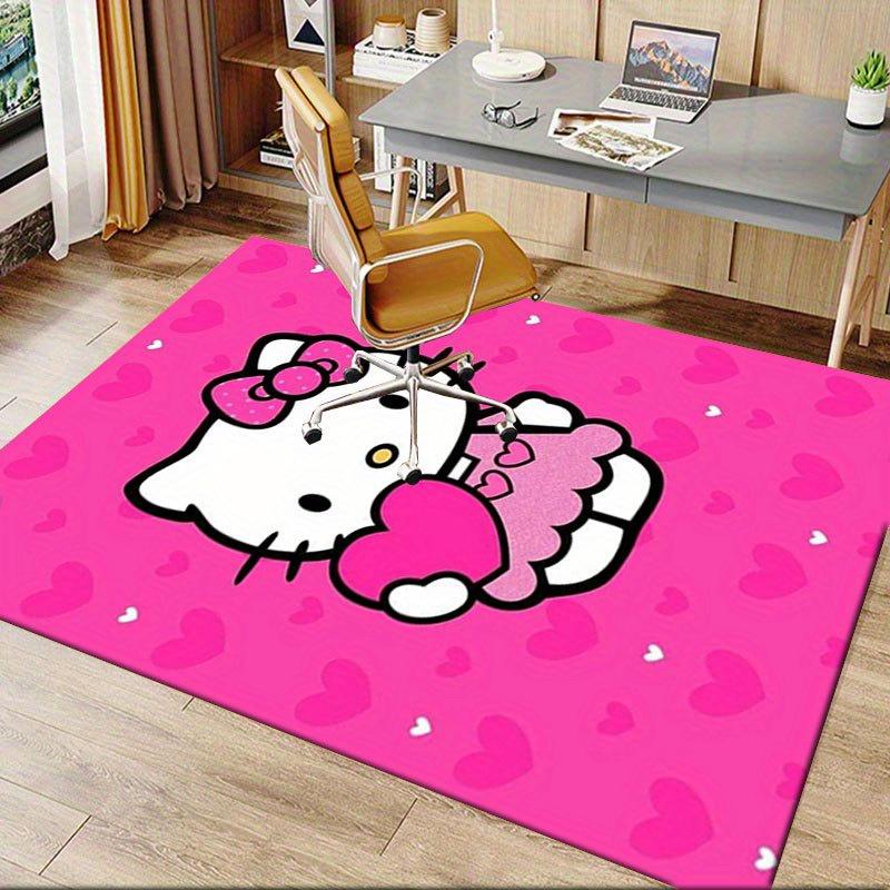 1pc Sanrio Hello Kitty Mermaid Printed Office Carpet Rectangle Rug Under The Table,Perfect Room Decor for Living Room, Bedroom, Kitchen, Non-slip Floo