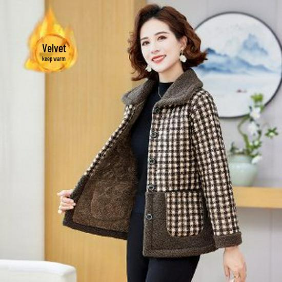 

Stylish and Versatile Women s Casual Woolen Coat: One-Piece Dropshipping Live Broadcast Style. 4XL