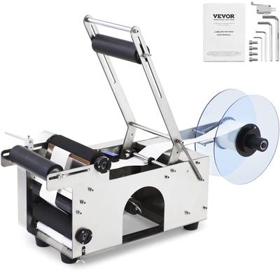 Halbautomatische Rundetikettiermaschine, 20-50 Stück/Min., Elektrischer Flaschenetikettierer für runde Flaschen