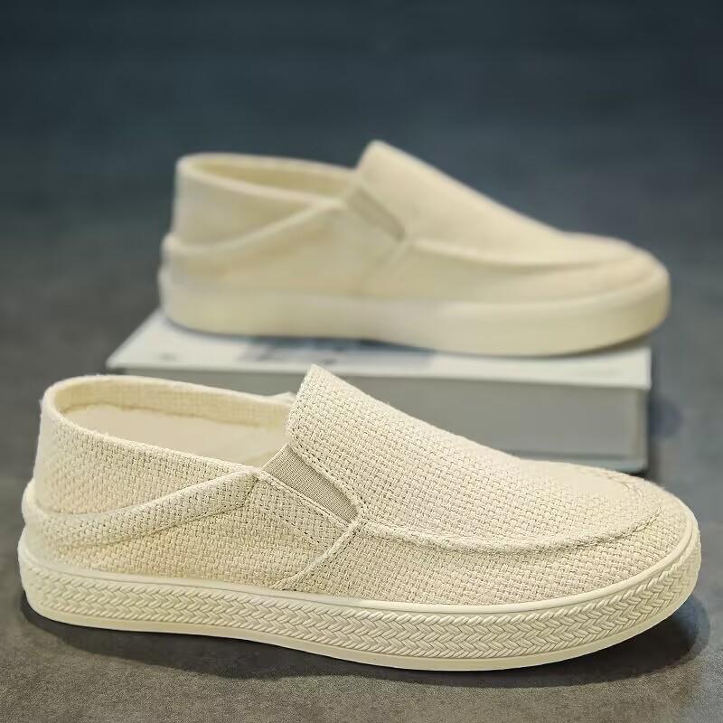Summer Men Canvas Shoes Espadrilles Breathable Casual Shoes Men Loafers Comfortable Ultralight Lazy Boat Shoes Big Size 46