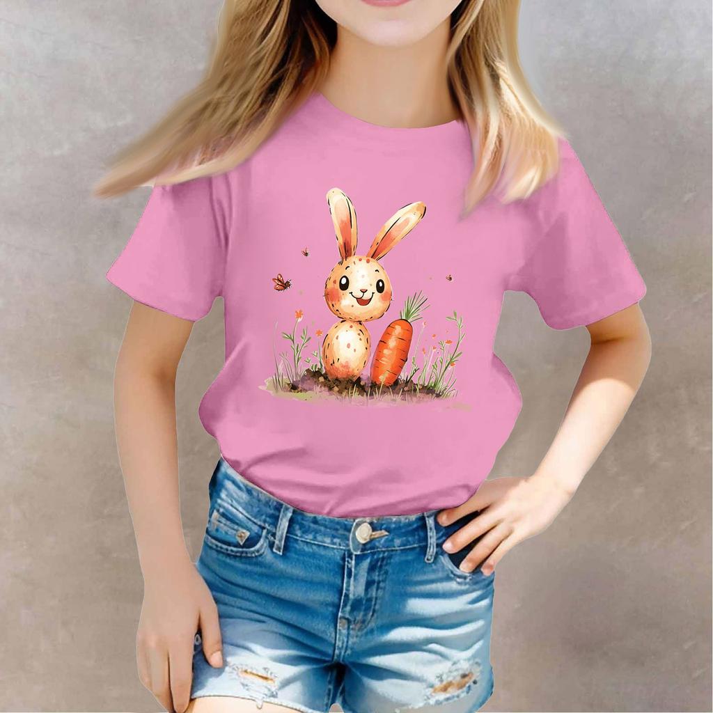 Toddler Girl Boy T-Shirts Kids Top Boys And Girls Printed Short Sleeved T-shirt