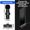 Wireless Microphones for Android Iphone Type C IOS Mini Microphone Lavalier Lapel Mic with Clip for Video Recording  Mini Mic