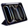 MUTURAL For iPad Pro 11 (2025)/11 (2024) Case Tri-Fold Stand Transparent Back Leather Cover with Pen Slot