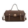 Boston Retro Solid Color 2025 Simple New Spring Crossbody Portable Shoulder Square Bag