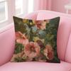 Vintage Floral Art Flower Pillowcase Toon Gift Cushion Cover Bedroom Home Sofa Chair Seat Decor Pillow Case
