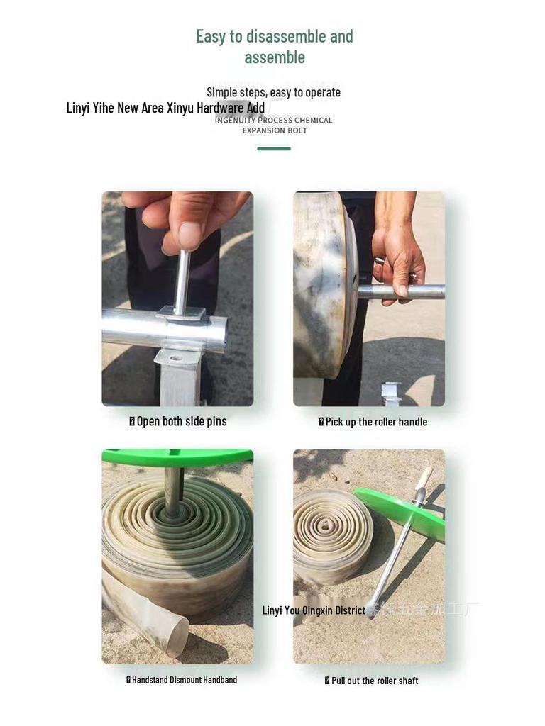 Agricultural Water Hose Reel and Storage Rack for Irrigation Pipe and Drip Tape