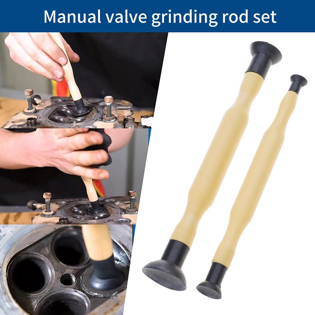 Valve Lapping Tool set Double Ended Designs Manual Wooden Handle Valve Lapping for Efficient Engine Maintenance & Repair