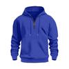 Spring Autumn Men's Half Zipper Casual Loose Hooded Sweatshirt Street Fashion Motorcycle Windproof Sweatshirt