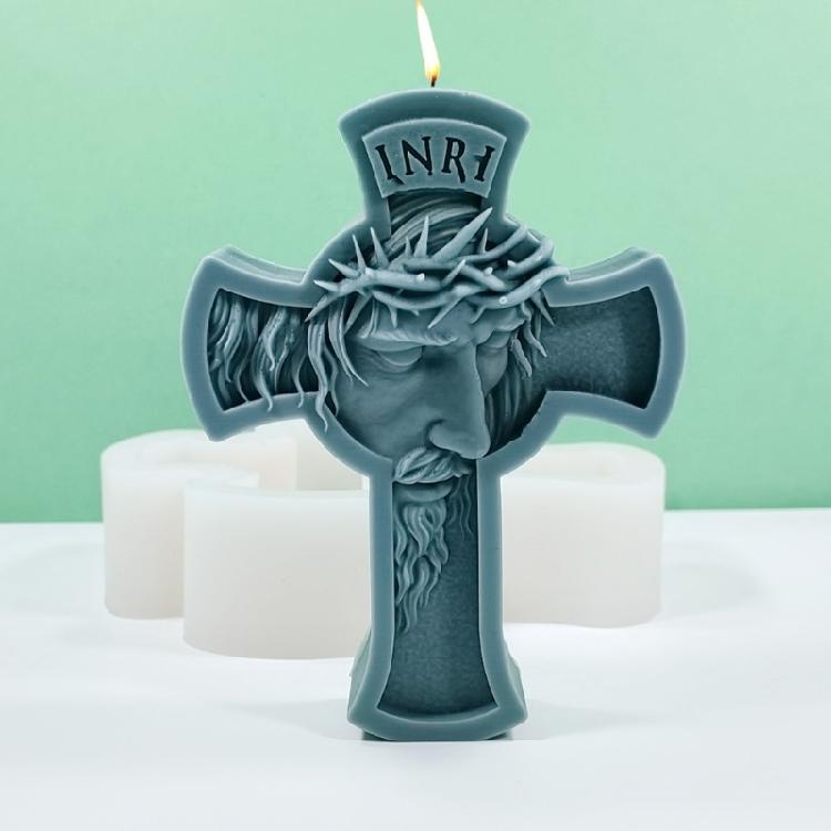 Silicone Candle Mold Catholic Gypsum Concrete Resins Cast 3D Virgins Soap Molds