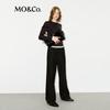 MO&Co. Women's Wool Blend Wide-Leg Trousers