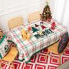 Year 'S Day Santa Claus Tablecloth Restaurant Decoration Tablecloth Waterproof And Antifouling Lattice Coffee Table Cloth