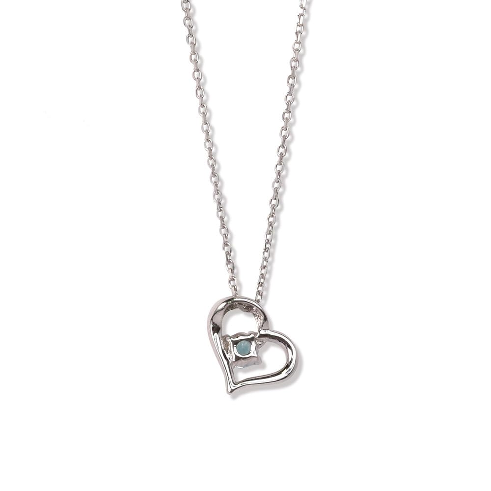 [BLOOM] Silver Rhodium Plated Cubic Zirconia Heart Necklace 0772-1561-0019-0000