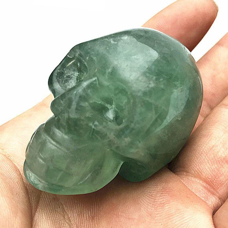Naturalny Kwarc 5cm Kryształowa Czaszka Rzeźbiona Czaszka Reiki Uzdrowienie Dekoracja Rzeźba