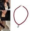 Pearl Drop Pendant Beaded Necklace Bohemias Style Choker Colored Choker Jewelry