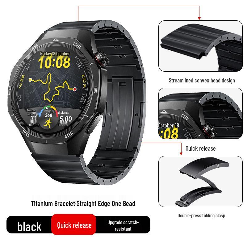Titanium Alloy Strap for Huawei GT5/Pro GT4/Watch5/4/6 - Business Style Watch Band