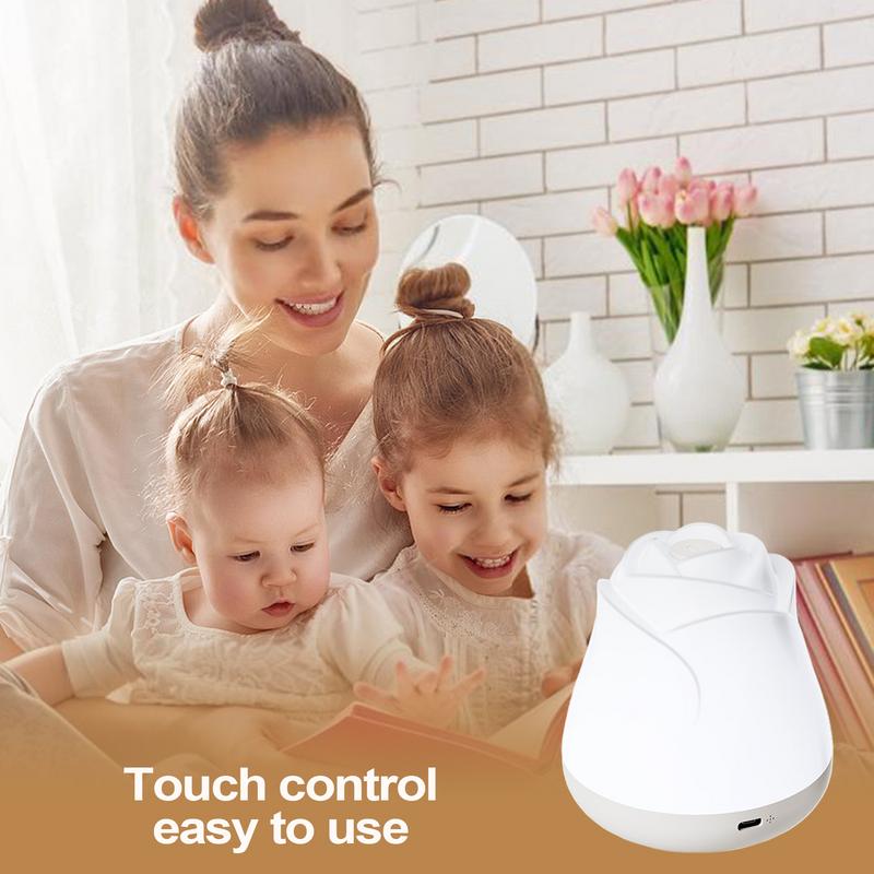 Rose Nightlight For Girls Bedroom Led Rose Table Lamp Rechargeable Rose Light Nursery Nightlight Dorm Decor For Womens Wife