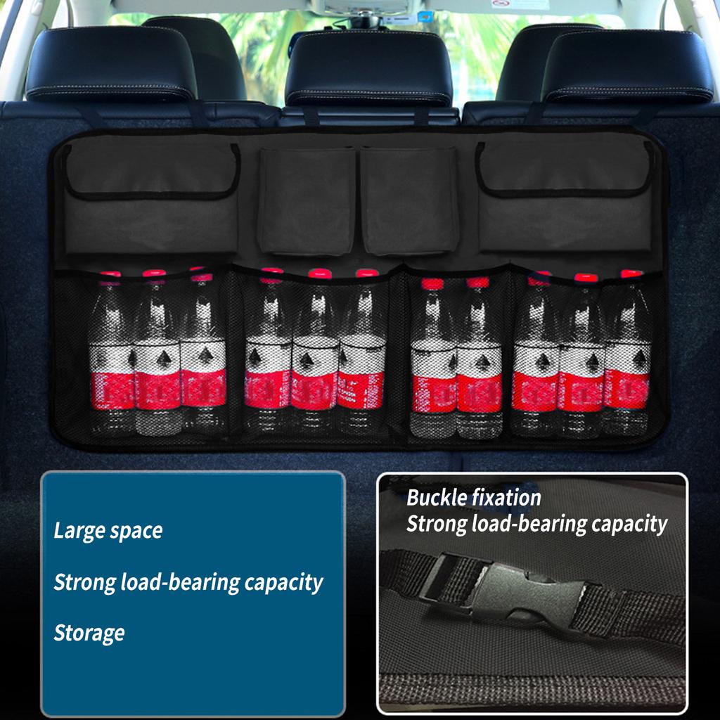 Car Trunk Organizers Large Capacity Car Organizers SUV Equipped with Robust Elastic Net Hanging Car Storage Organizers