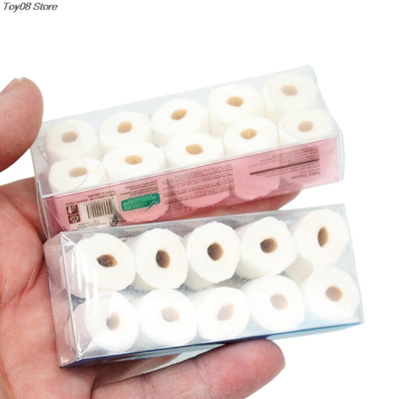 1/12 Dollhouse Miniature Paper Towel Roll Model Roll Of Tissue Home Decor Toy Doll House Toilet Accessor Kids Pretend Play Toys