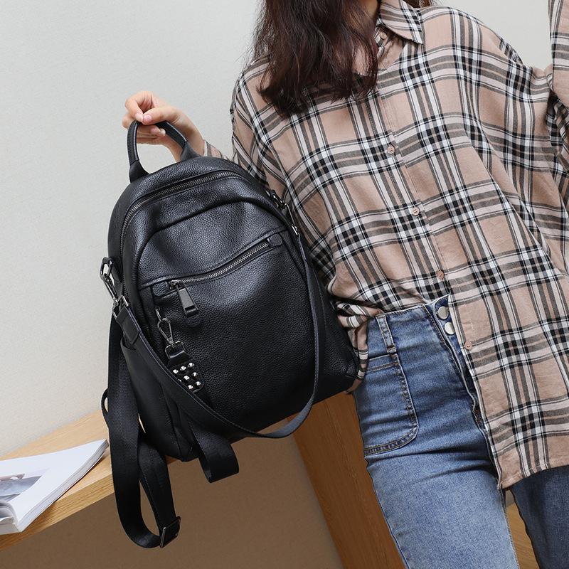 

Рюкзак для женщин, новый трендовый большой емкости, женская сумка из натуральной кожи, модный рюкзак в корейском стиле 29*15.5*34.5（cm）