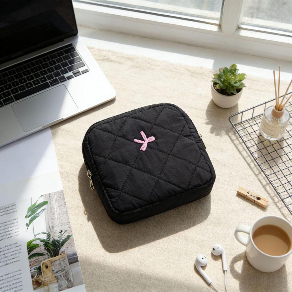 Large Capacity Cross-border Butterfly Portable Storage Bag for Sanitary Napkins and Earphones