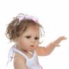 NPK 47cm Newborn Bebe Doll Reborn Baby Girl  Doll In Tan Skin Full Body Silicone Bath Toy  Dolls