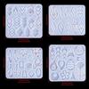 Geometric Earrings Mold Zcargel 4PCS Hollow Geometric Earrings Mold Casting Silicone Earring Resin Molds DIY Earring Mold for Jewelry Pendants